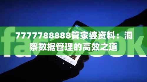7777788888管家婆資料：洞察數據管理的高效之道