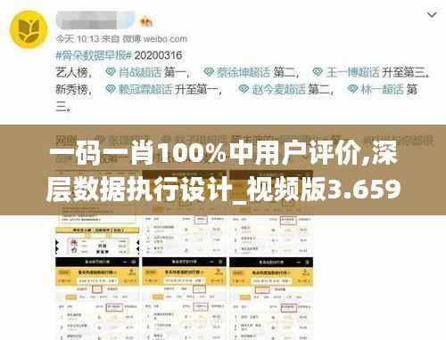 一碼一肖100%中用戶評價,深層數據執行設計_視頻版3.659