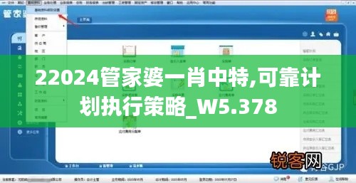 22024管家婆一肖中特,可靠計劃執行策略_W5.378