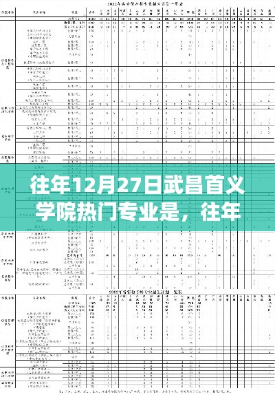 武昌首義學院熱門專業深度解讀，歷年12月27日熱門專業概覽