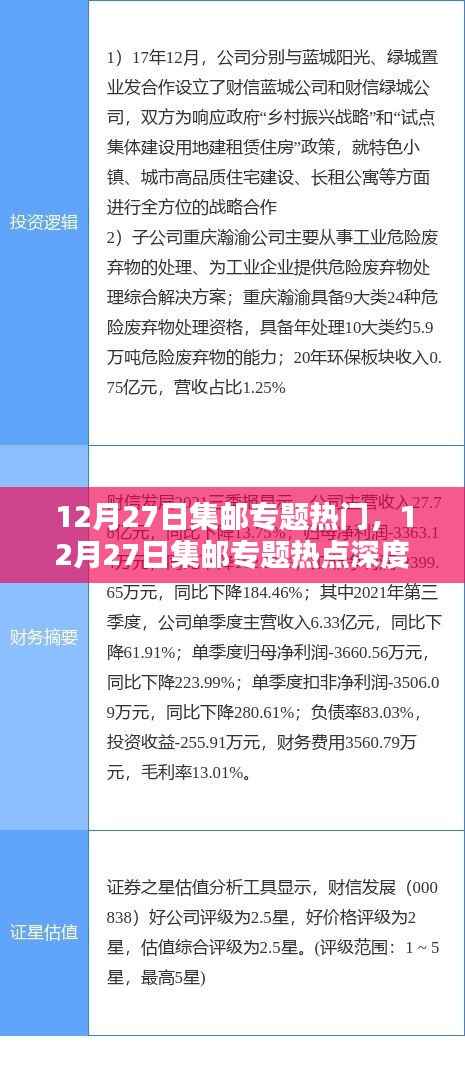 12月27日集郵專題熱點深度解析與探討