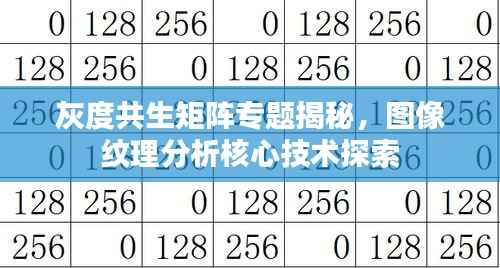 灰度共生矩陣專題揭秘，圖像紋理分析核心技術(shù)探索