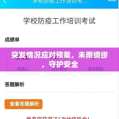 突發情況應對預案，未雨綢繆，守護安全