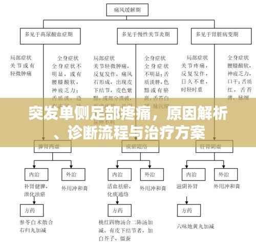 突發單側足部疼痛，原因解析、診斷流程與治療方案
