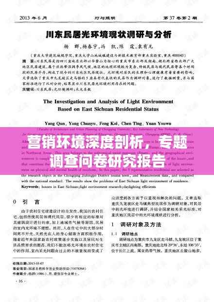 營(yíng)銷環(huán)境深度剖析，專題調(diào)查問(wèn)卷研究報(bào)告