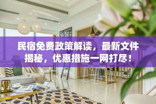 民宿免費政策解讀，最新文件揭秘，優惠措施一網打盡！