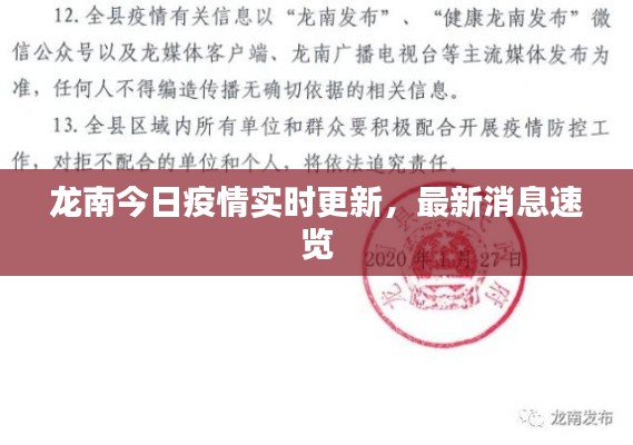 龍南今日疫情實時更新，最新消息速覽