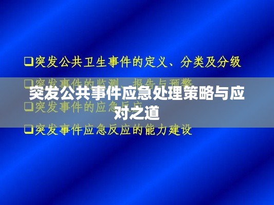 突發公共事件應急處理策略與應對之道