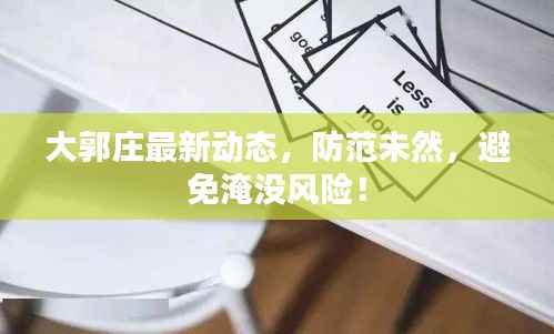大郭莊最新動態，防范未然，避免淹沒風險！