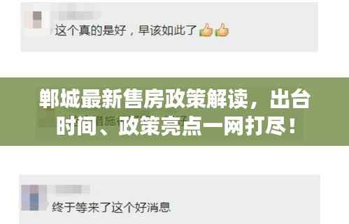 鄲城最新售房政策解讀，出臺(tái)時(shí)間、政策亮點(diǎn)一網(wǎng)打盡！