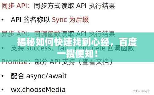 揭秘如何快速找到心經，百度一搜便知！