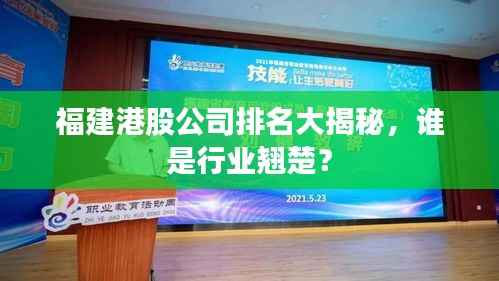 福建港股公司排名大揭秘，誰是行業(yè)翹楚？