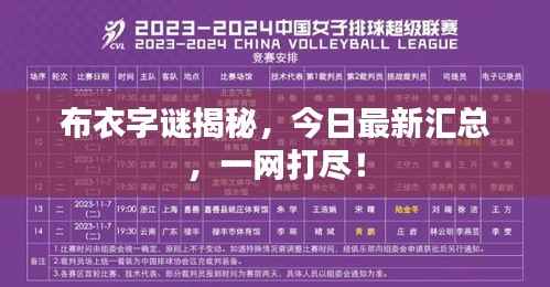 布衣字謎揭秘，今日最新匯總，一網(wǎng)打盡！