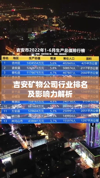 吉安礦物公司行業排名及影響力解析