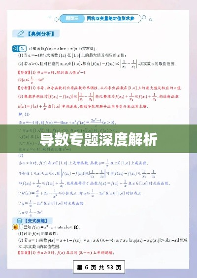 導(dǎo)數(shù)專題深度解析