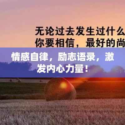情感自律，勵志語錄，激發內心力量！