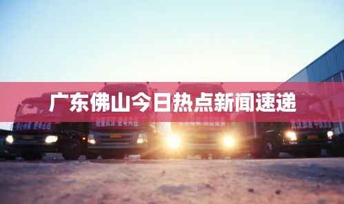 廣東佛山今日熱點新聞速遞