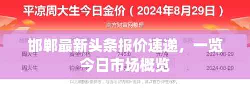 邯鄲最新頭條報(bào)價(jià)速遞，一覽今日市場(chǎng)概覽