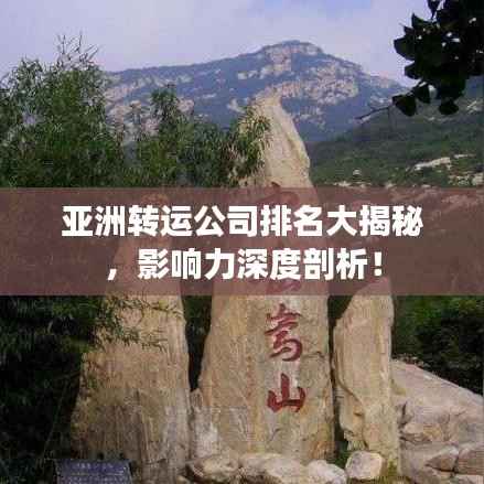 亞洲轉運公司排名大揭秘，影響力深度剖析！